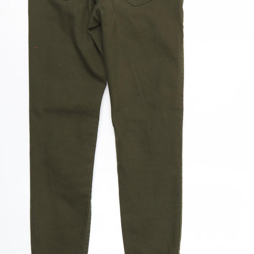 F& Womens Green  Denim Tapered Jeans Size 6 L28 in