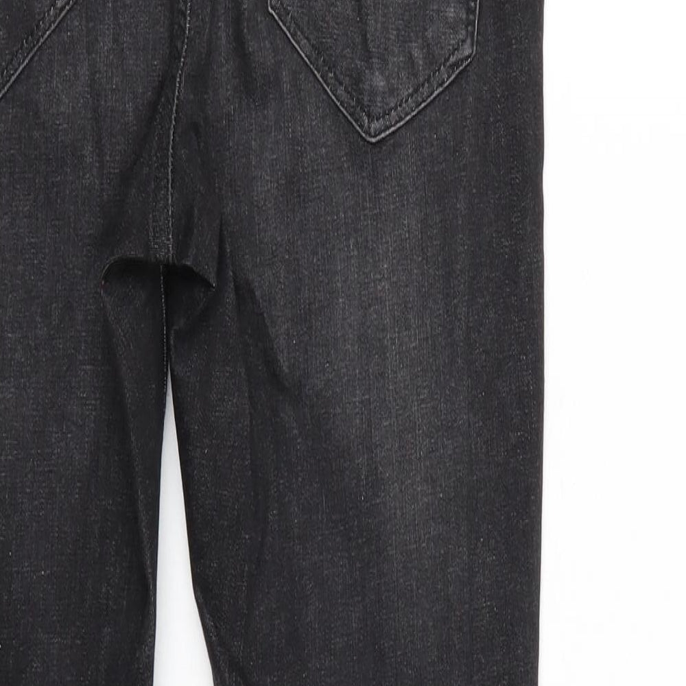 Miss Selfridge Womens Black  Denim Cropped Jeans Size 10 L22 in