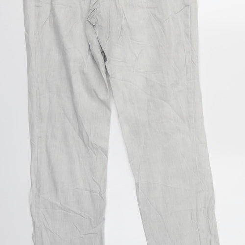 Basler Womens Grey Straight Cotton Jeans Size 14