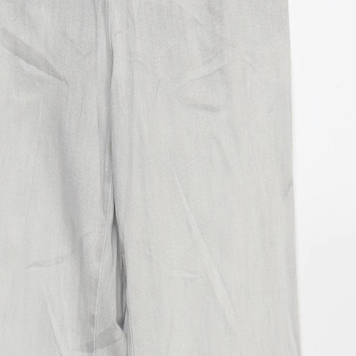 Basler Womens Grey Straight Cotton Jeans Size 14