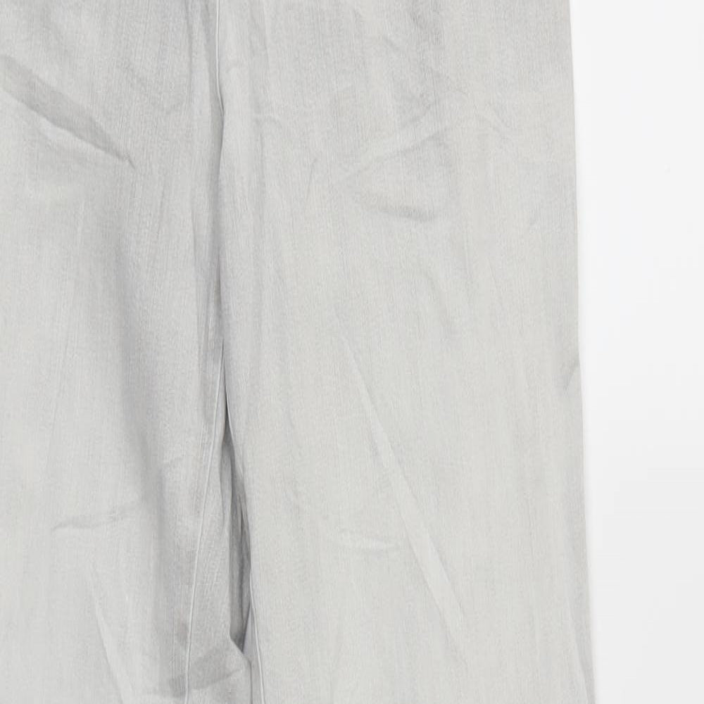 Basler Womens Grey Straight Cotton Jeans Size 14