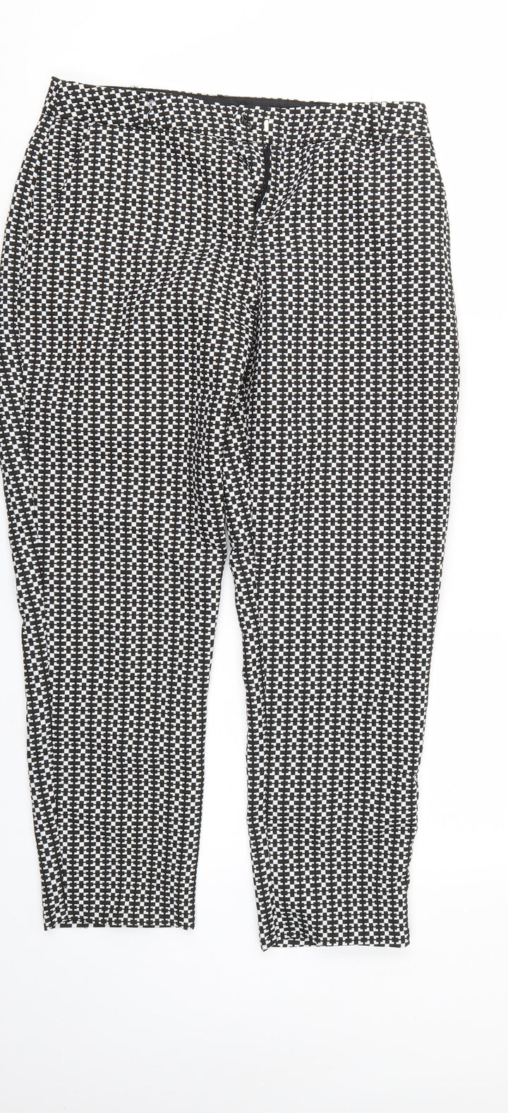 Miss Selfridge Womens Multicoloured Geometric Trousers Size 10 L25 in