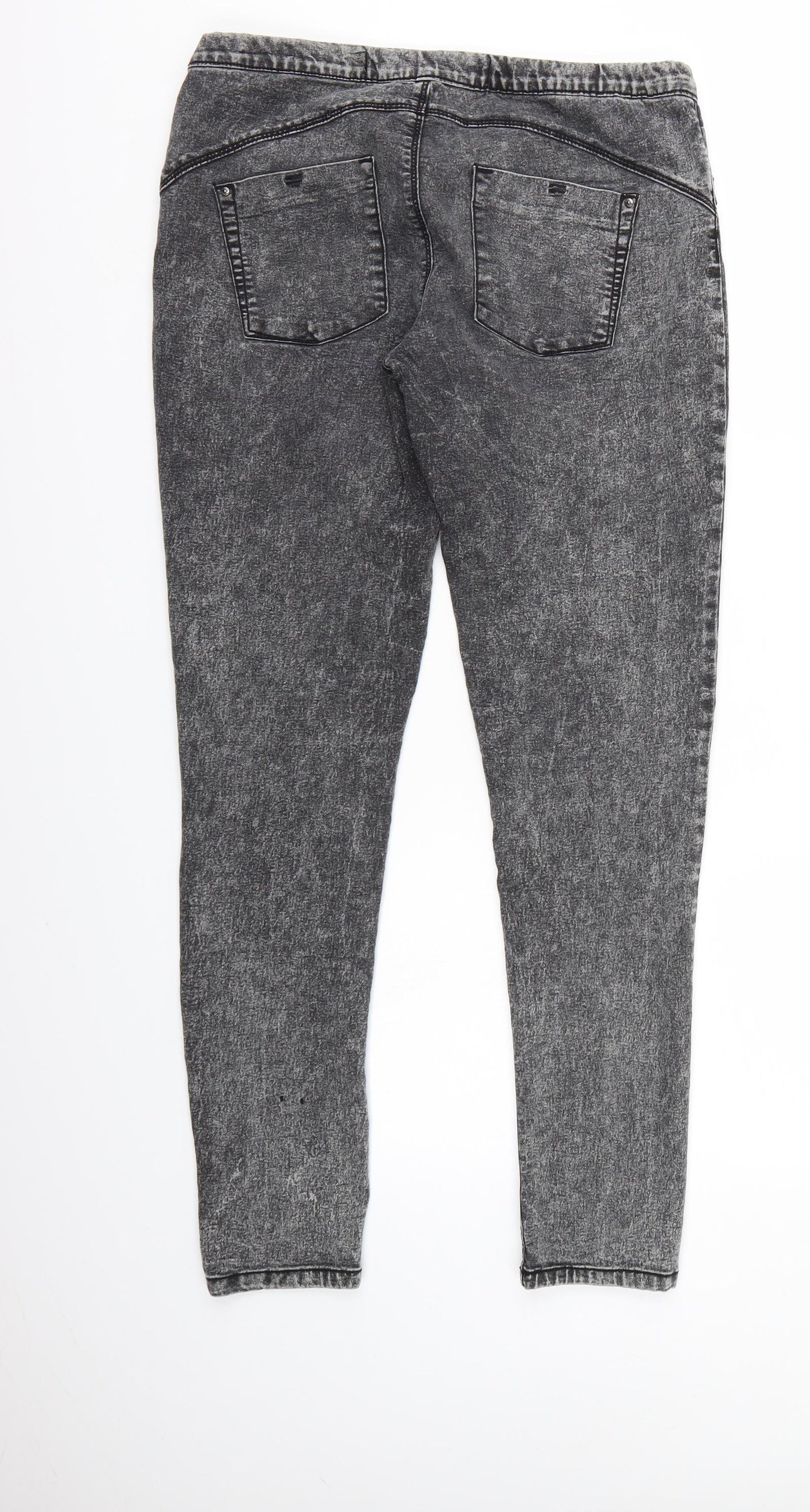 Denim & Co. Womens Black  Denim Jegging Jeans Size 12 L29 in
