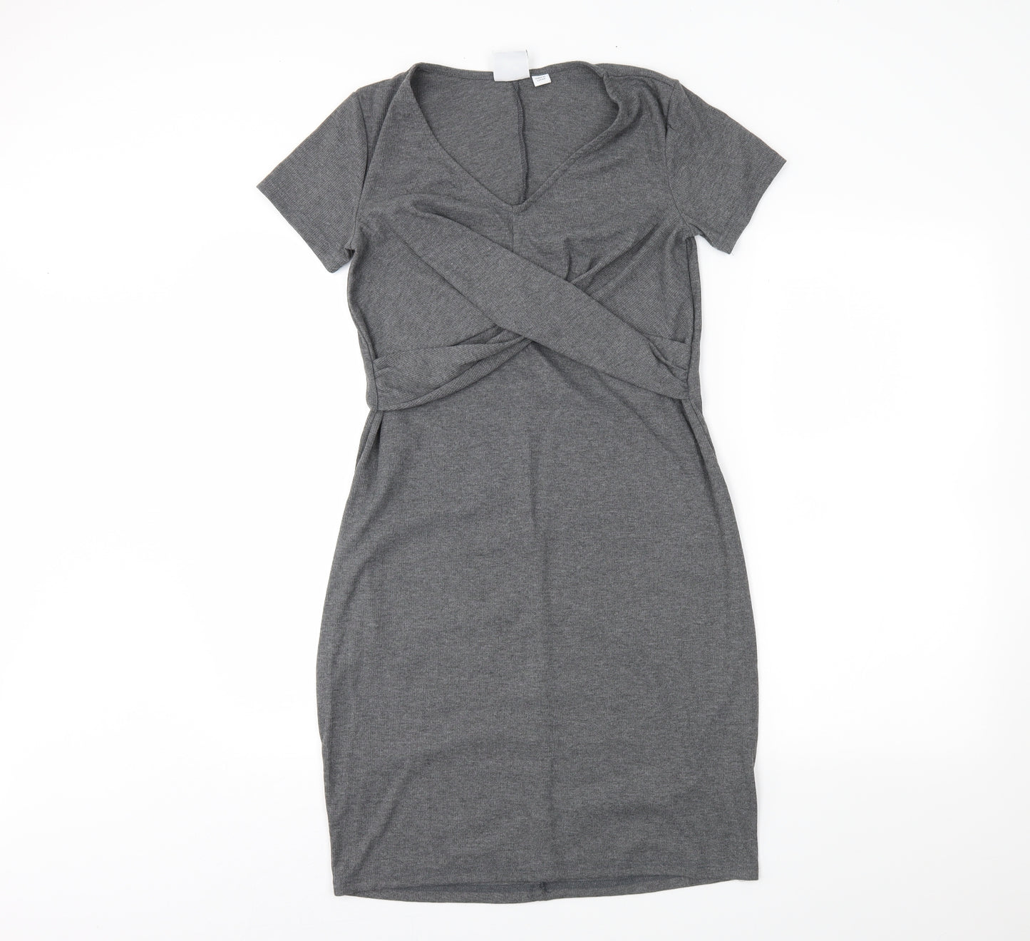 Mama-licious Womens Grey   T-Shirt Dress  Size S