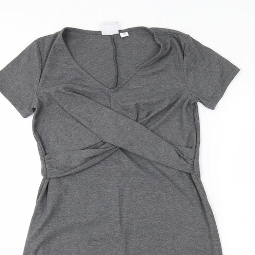 Mama-licious Womens Grey   T-Shirt Dress  Size S
