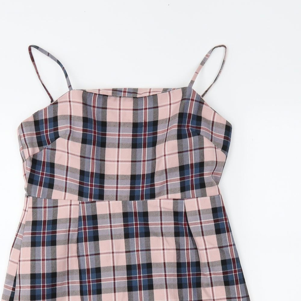 Primark Womens Pink Plaid  Pencil Dress  Size 12