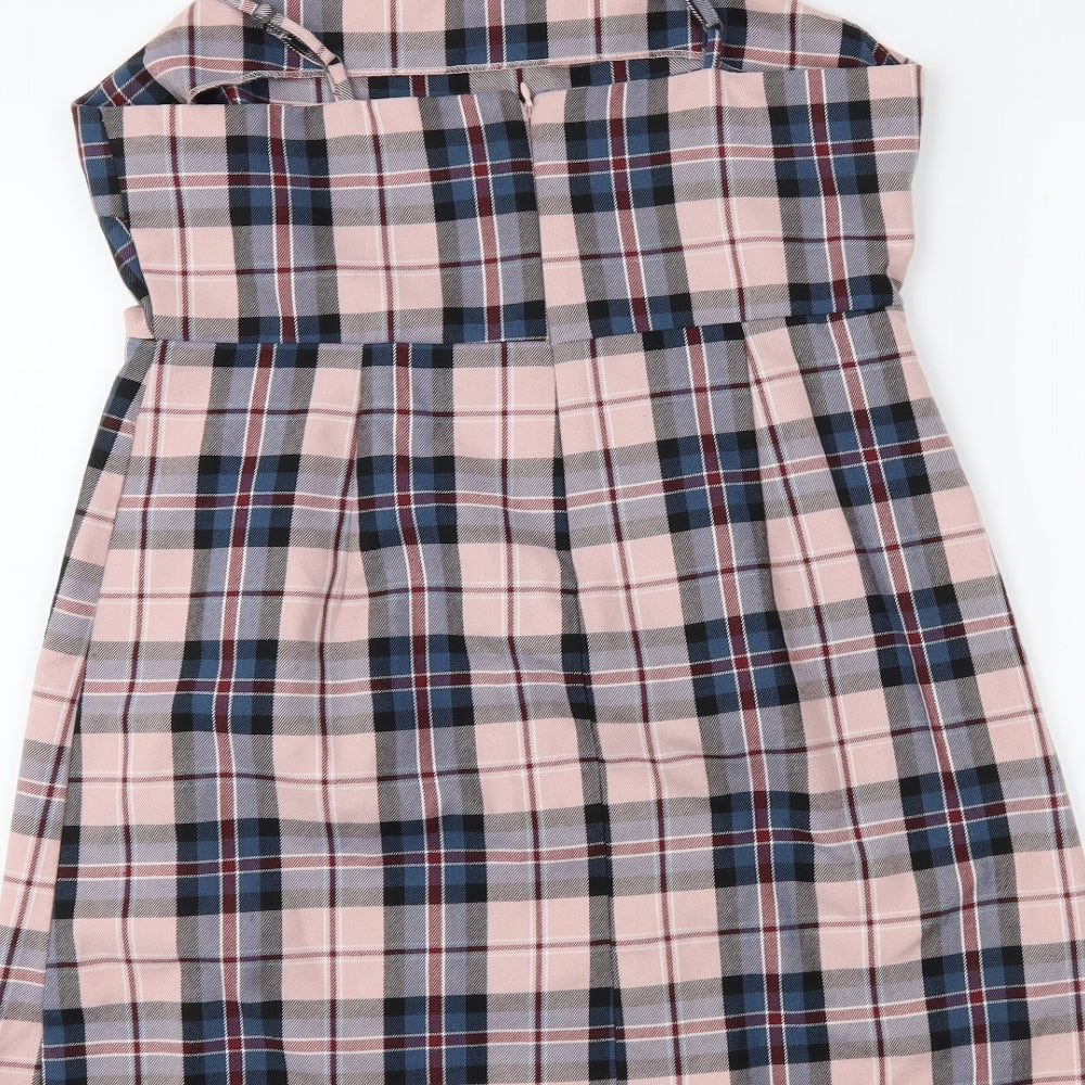 Primark Womens Pink Plaid  Pencil Dress  Size 12