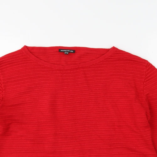 Warehouse Womens Red   Pullover Jumper Size 10