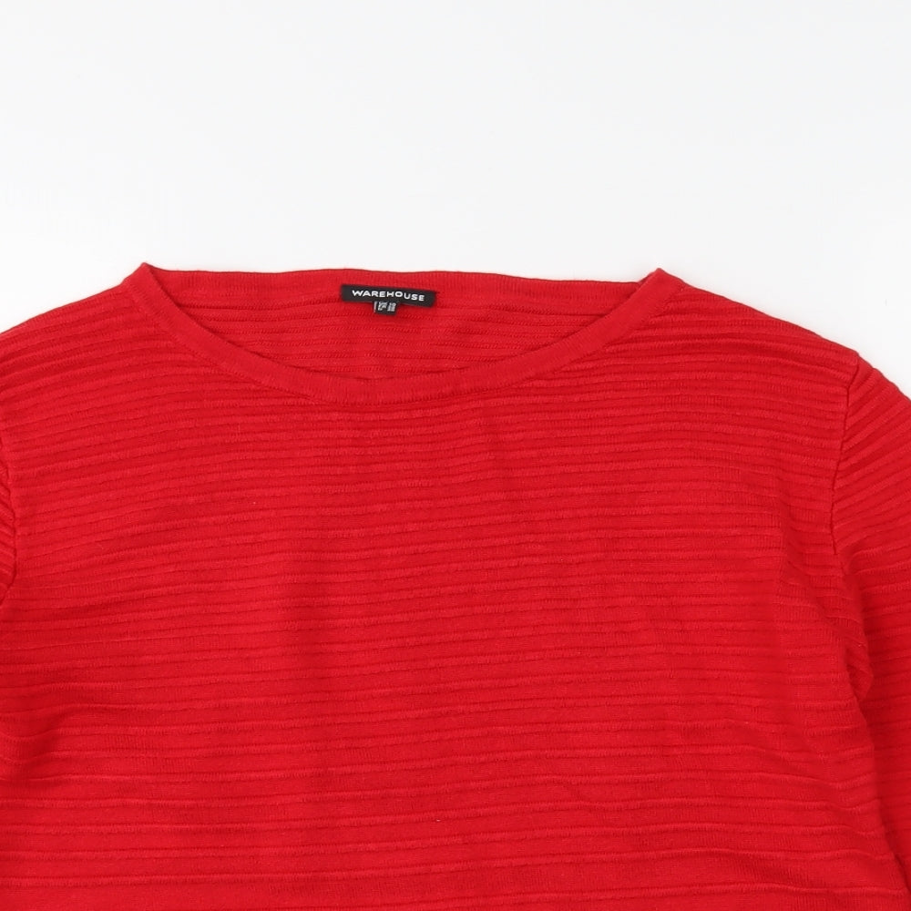 Warehouse Womens Red   Pullover Jumper Size 10