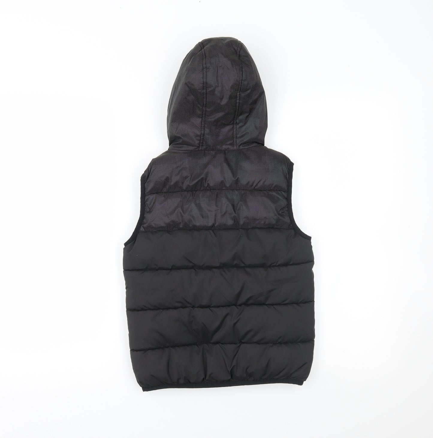 TU Girls Black Camouflage  Gilet Coat Size 7-8 Years