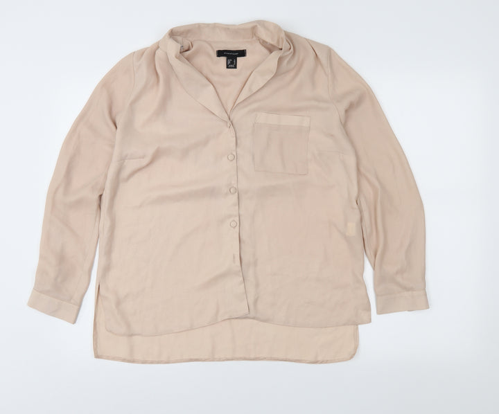 Atmosphere Womens Pink Basic Button-Up Size 12