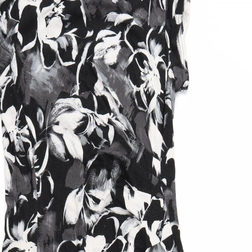 Preworn Womens Grey Floral  Sheath  Size 12