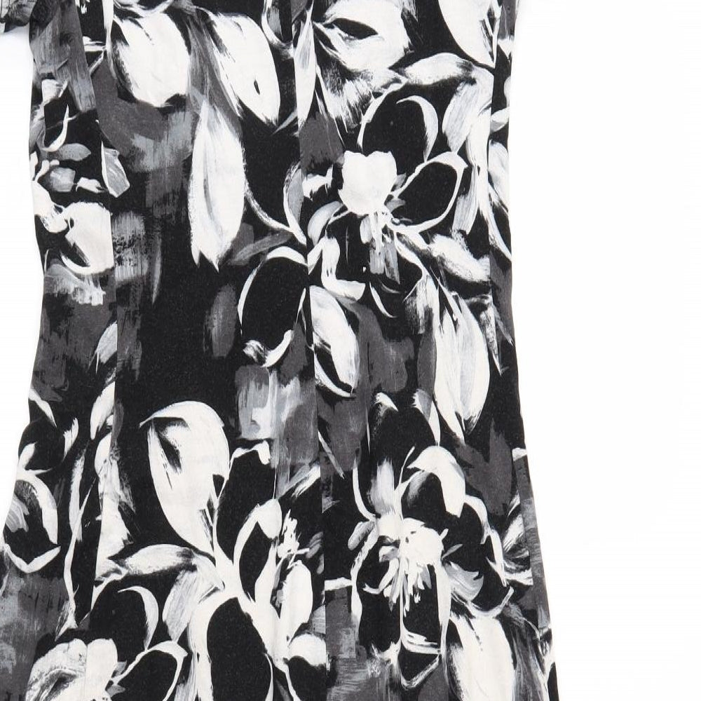 Preworn Womens Grey Floral  Sheath  Size 12
