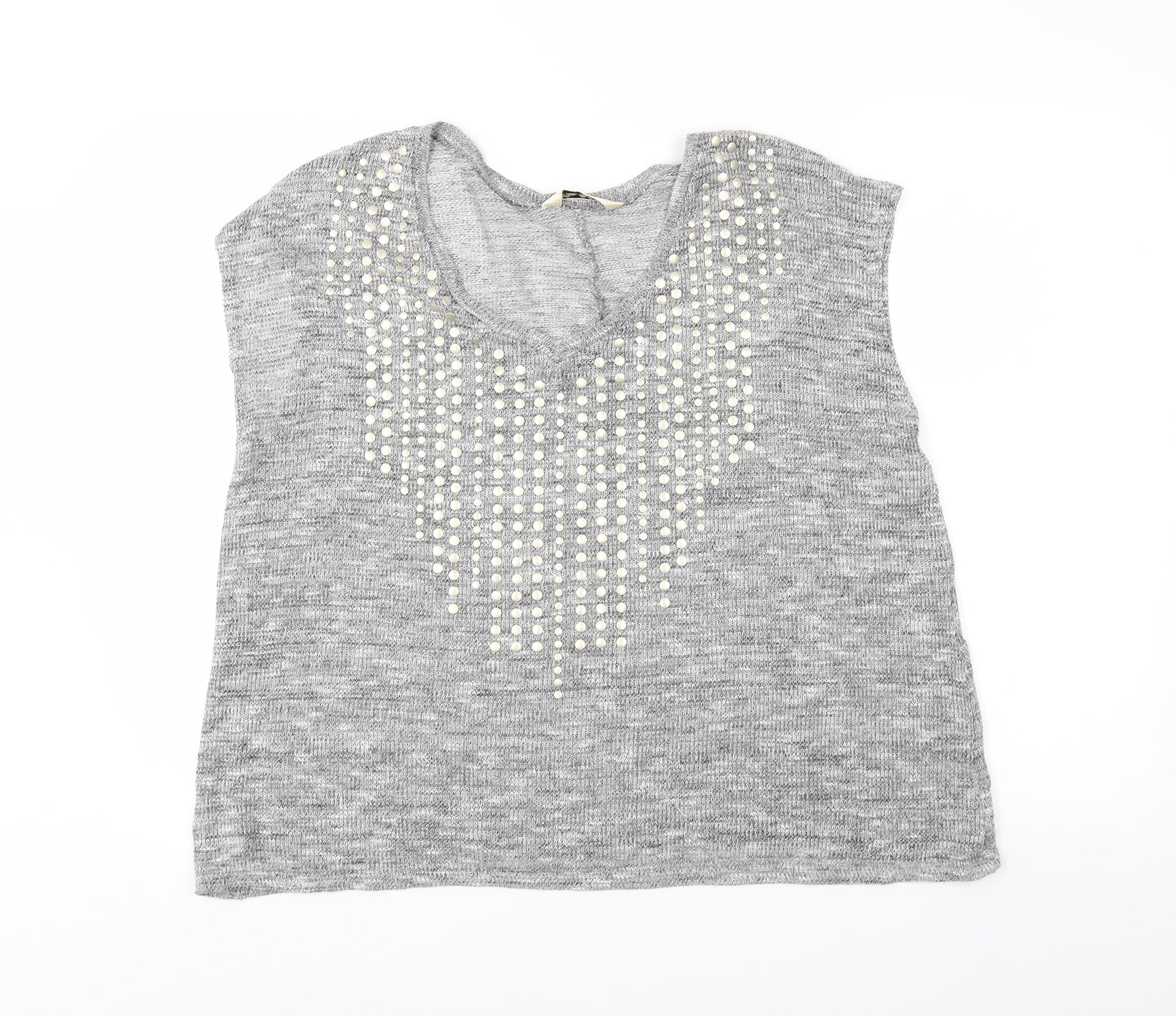 Miss Selfridge Womens Grey   Basic T-Shirt Size 10