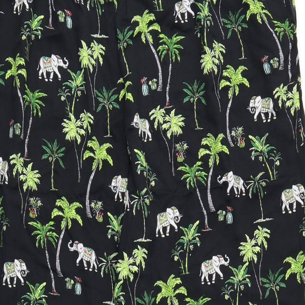 TU Womens Black Animal Print  Trousers  Size 20 L23 in