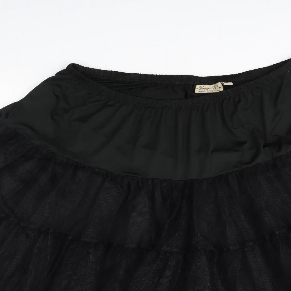 Lindy Bop Womens Black   Pettiskirt Skirt Size XL