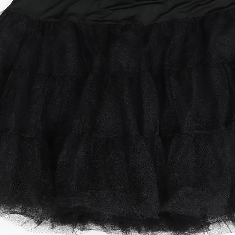 Lindy Bop Womens Black   Pettiskirt Skirt Size XL