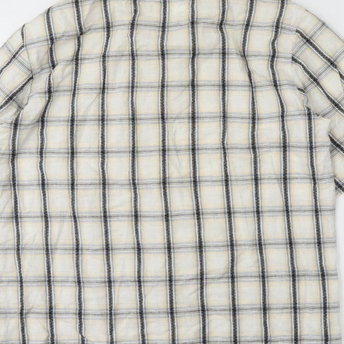 fairbanks Mens Ivory Plaid   Button-Up Size M