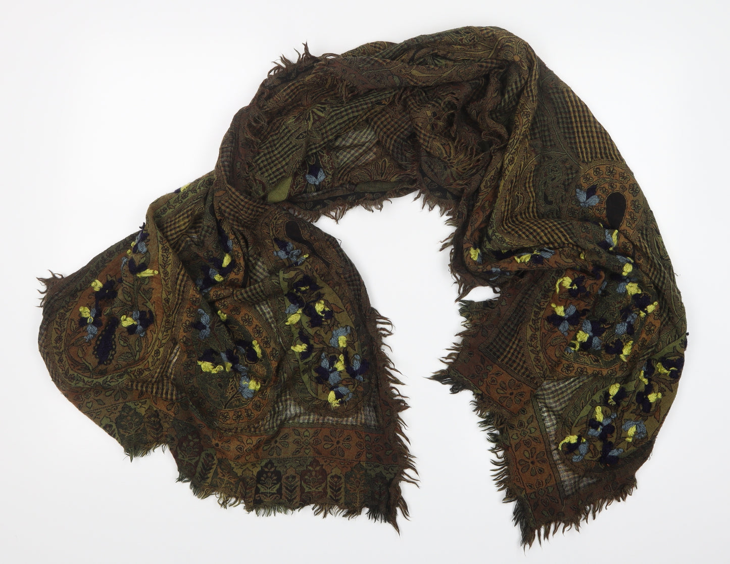 Preworn  Green Floral   Shawl/Wrap