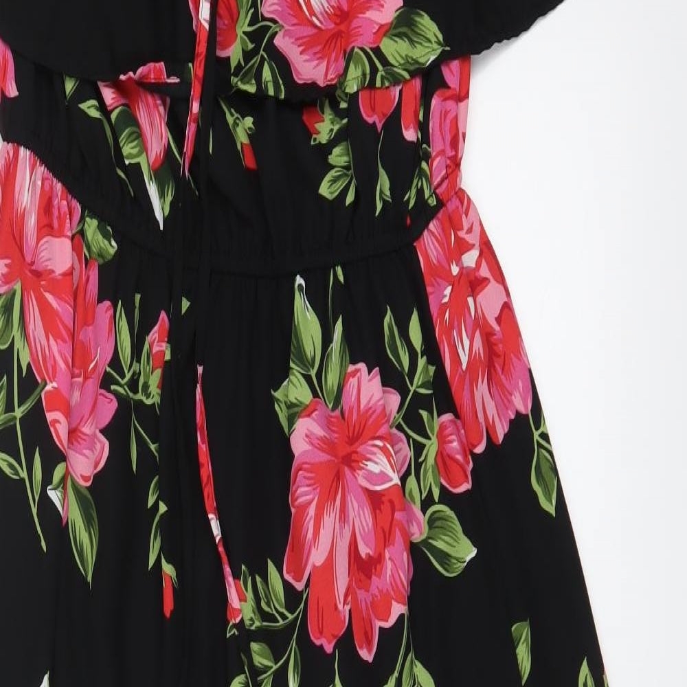 Atmosphere Womens Black Floral  Shift  Size 14