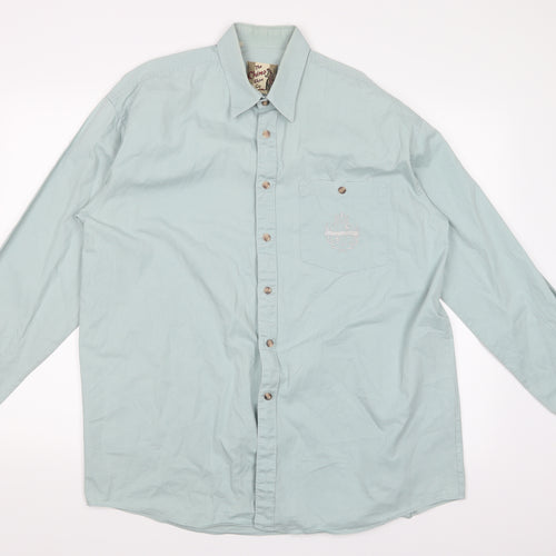 The Chino Shirt Co Mens Blue    Button-Up Size 38
