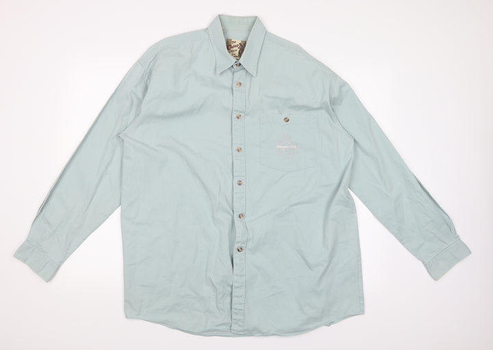 The Chino Shirt Co Mens Blue    Button-Up Size 38