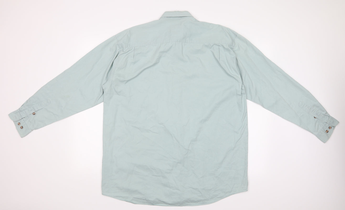 The Chino Shirt Co Mens Blue    Button-Up Size 38
