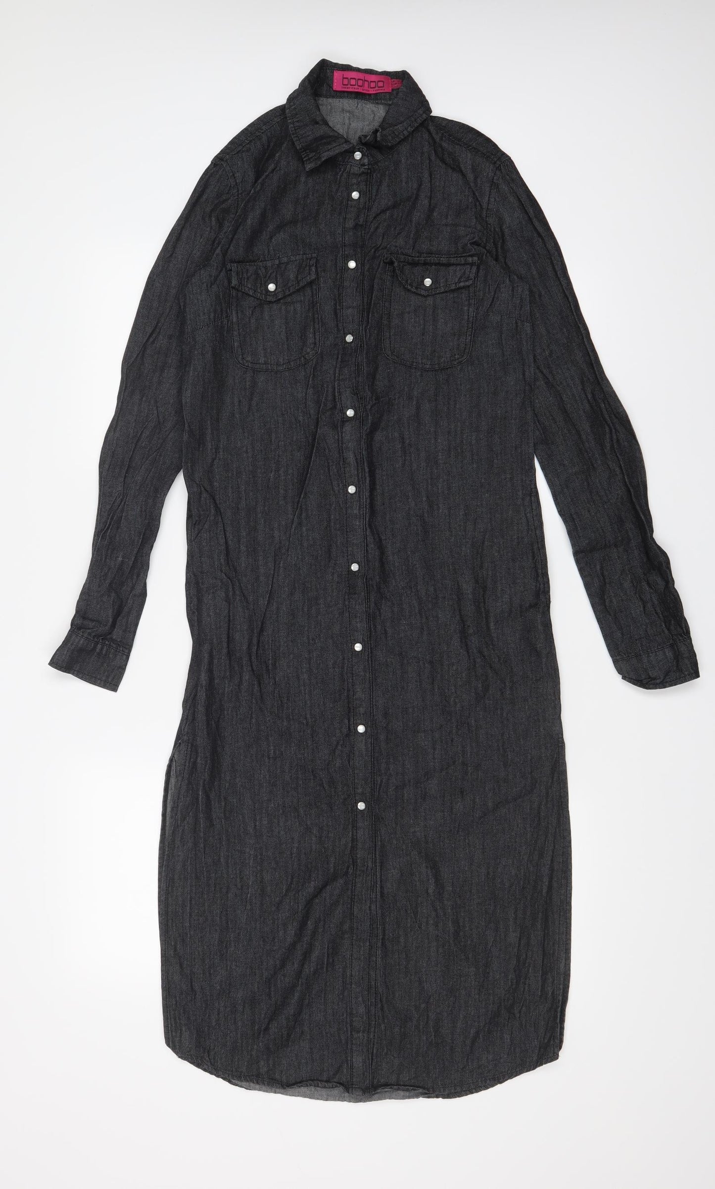 Boohoo Womens Black   T-Shirt Dress  Size 6