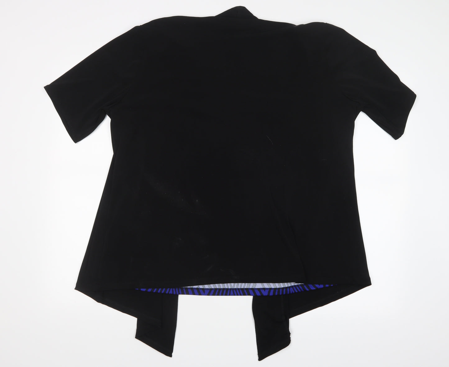 BM Womens Black Striped   Blouse Size 22