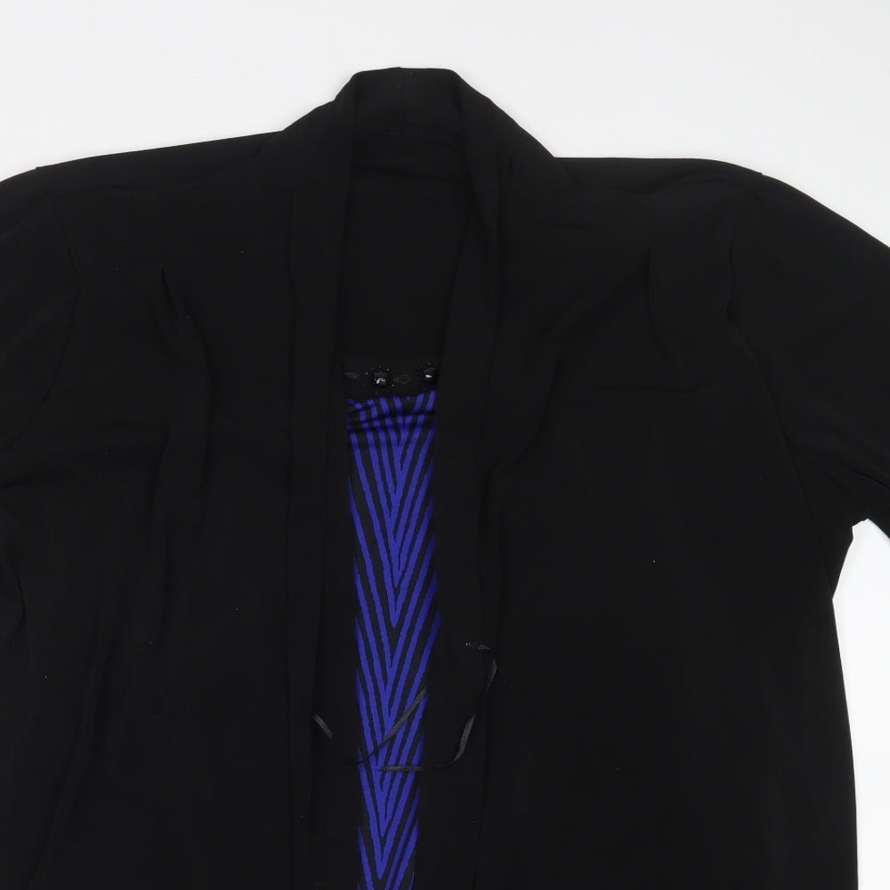 BM Womens Black Striped   Blouse Size 22