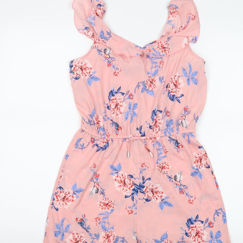 Primark Girls Pink Floral  Romper One-Piece Size 12-13 Years