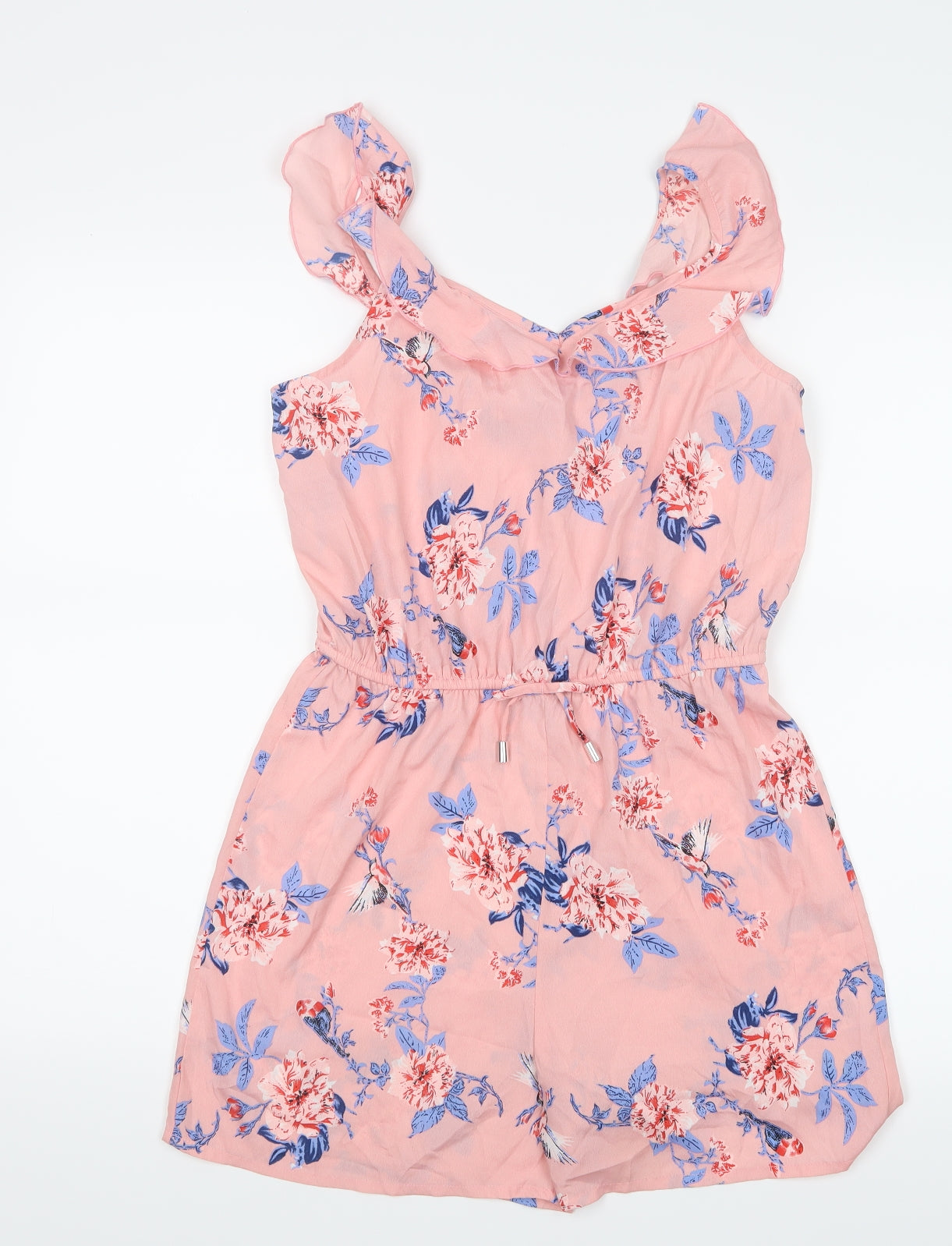 Primark Girls Pink Floral  Romper One-Piece Size 12-13 Years