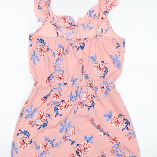 Primark Girls Pink Floral  Romper One-Piece Size 12-13 Years