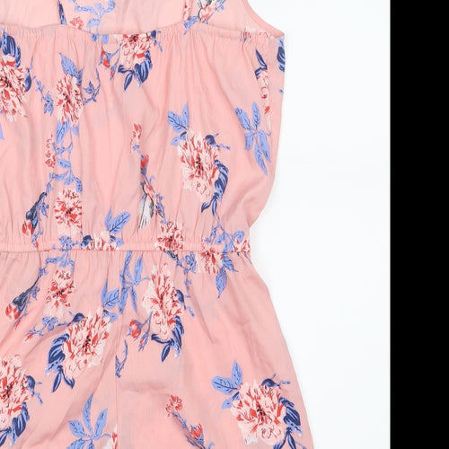 Primark Girls Pink Floral  Romper One-Piece Size 12-13 Years
