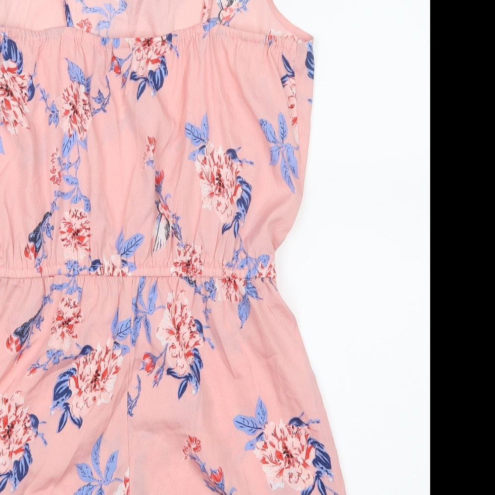 Primark Girls Pink Floral  Romper One-Piece Size 12-13 Years