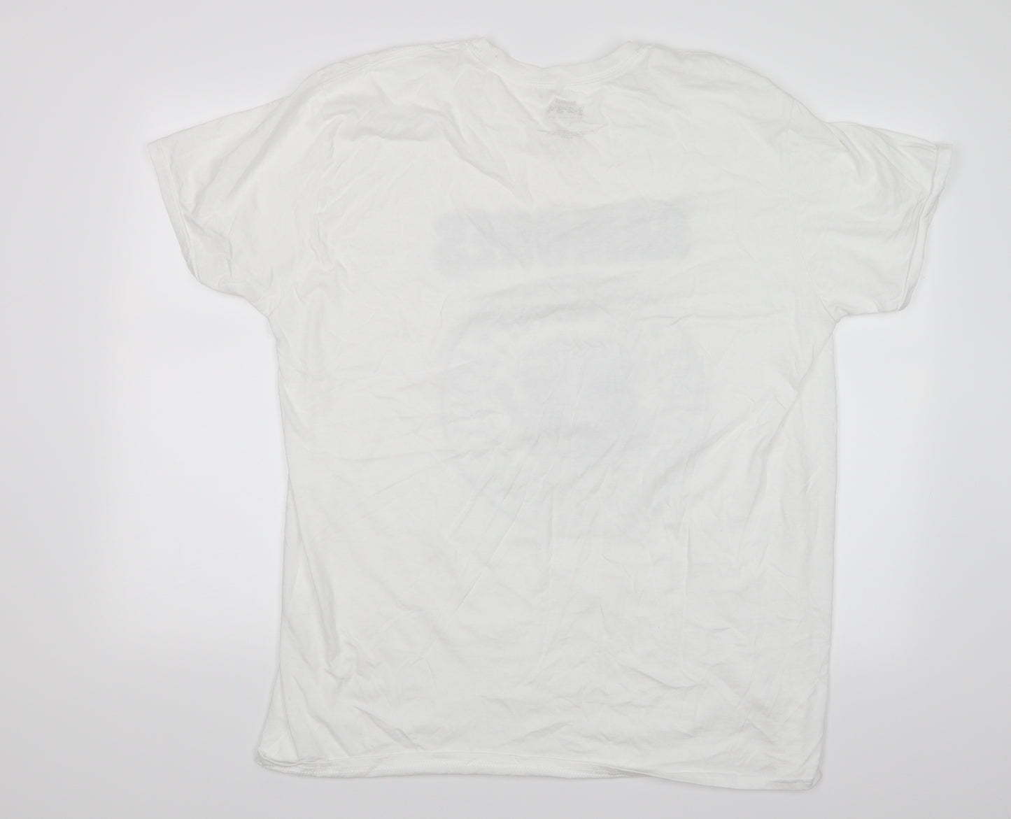 Primark Mens White    T-Shirt Size L  - Ramones