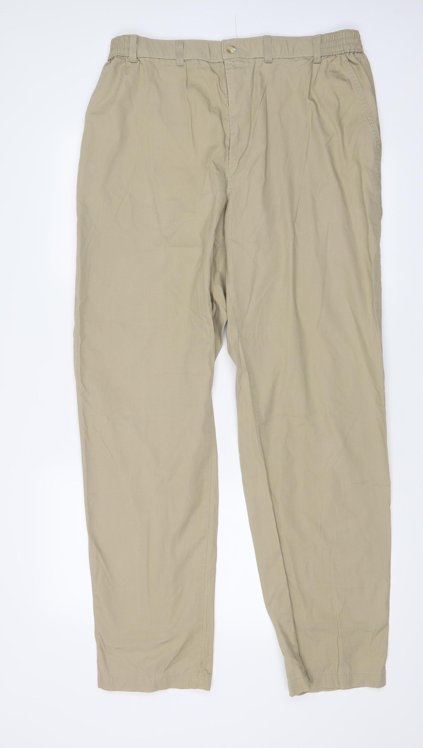 Marks and Spencer Mens Beige   Trousers  Size 50 L33 in