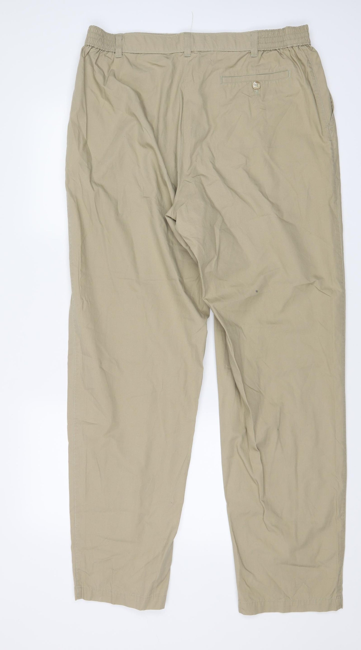 Marks and Spencer Mens Beige   Trousers  Size 50 L33 in