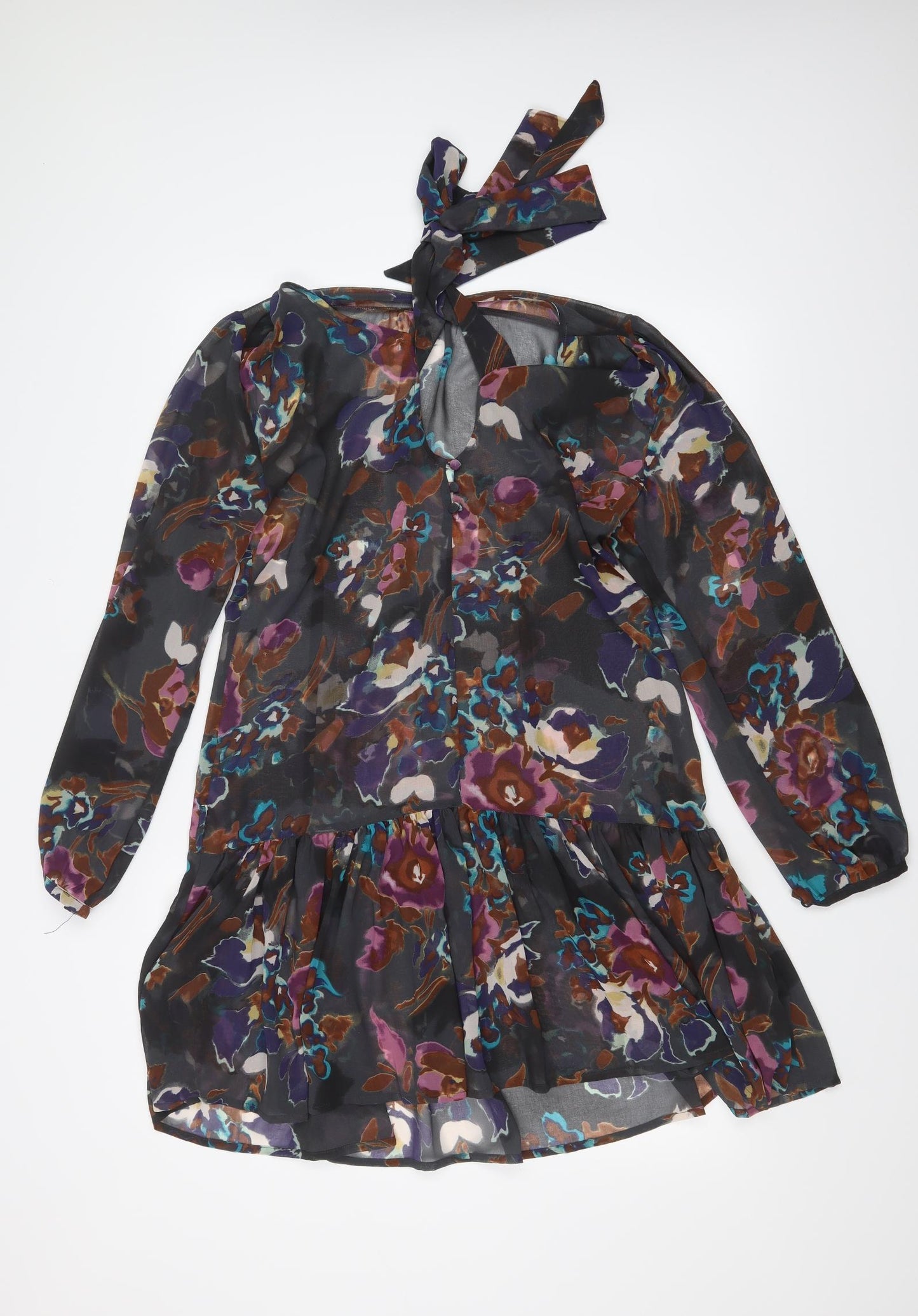 NEXT Womens Black Floral  Shift  Size 14