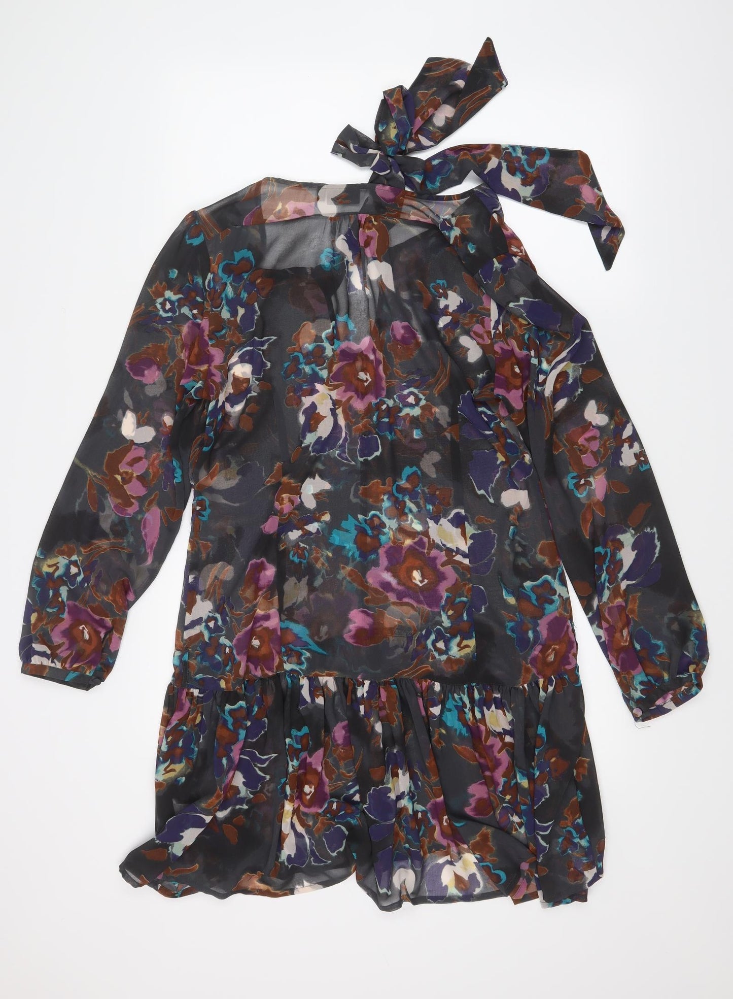 NEXT Womens Black Floral  Shift  Size 14