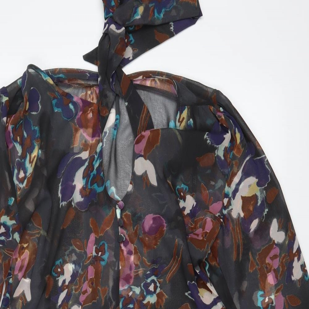 NEXT Womens Black Floral  Shift  Size 14