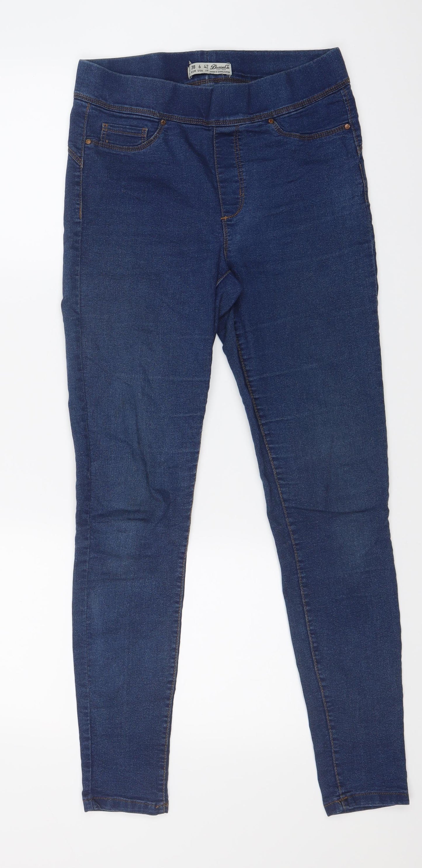 Denim & Co. Womens Blue  Denim Jegging Jeans Size 10 L27 in