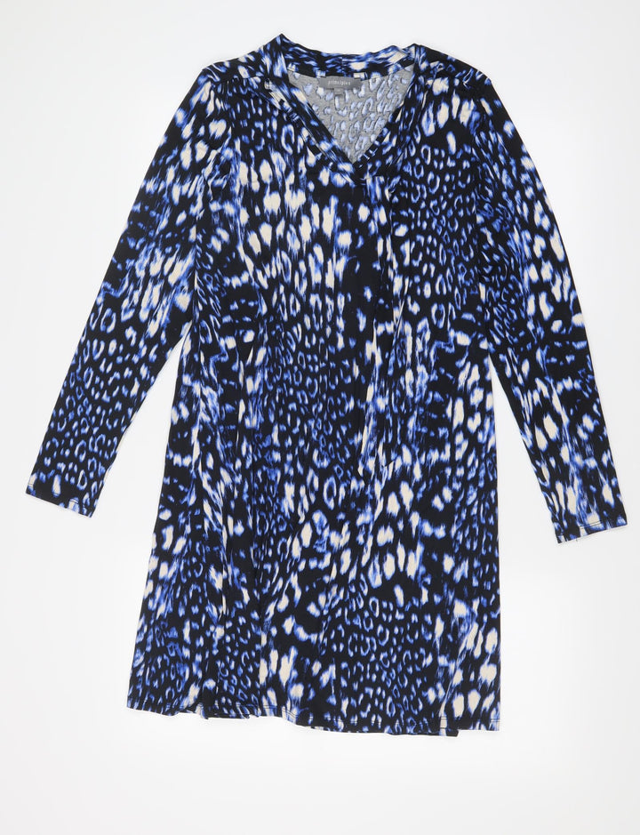 Principles Womens Blue Animal Print Shift Size 10