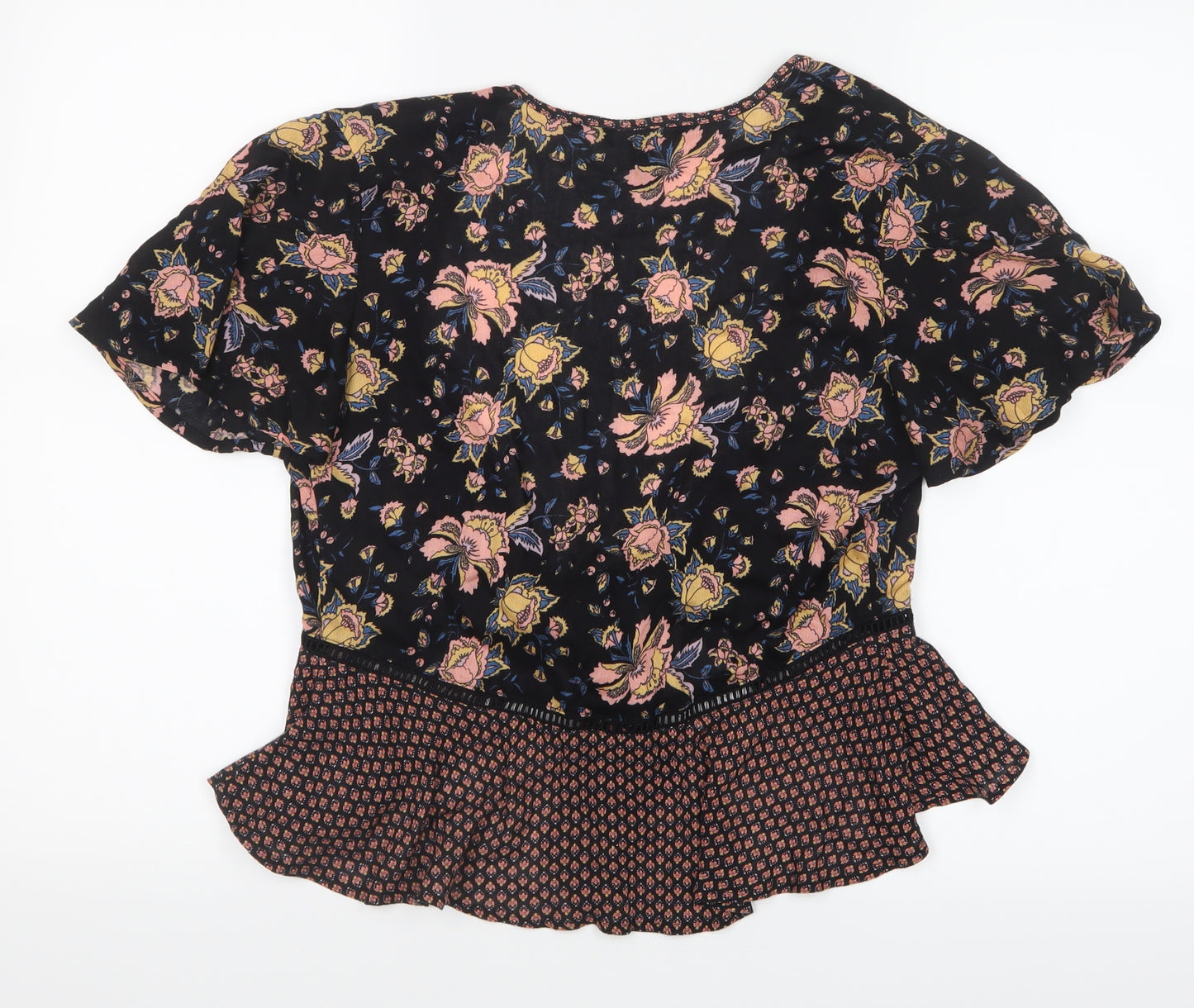 New Look Womens Black Floral  Shrug Jumper Size 10