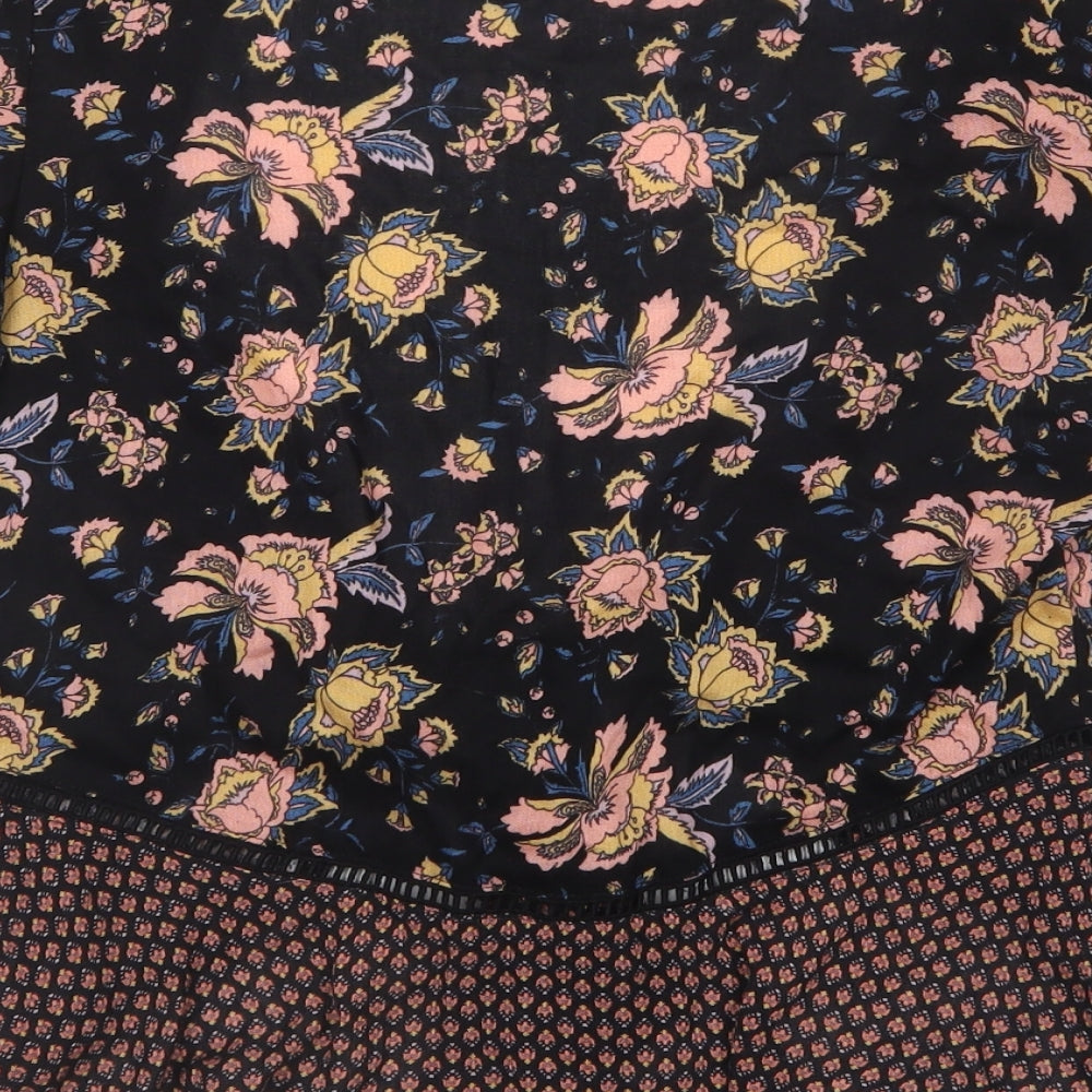 New Look Womens Black Floral  Shrug Jumper Size 10