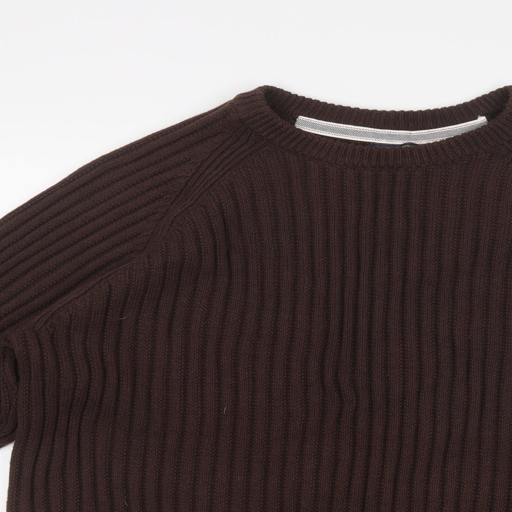 Boston Crew Mens Brown   Pullover Jumper Size L
