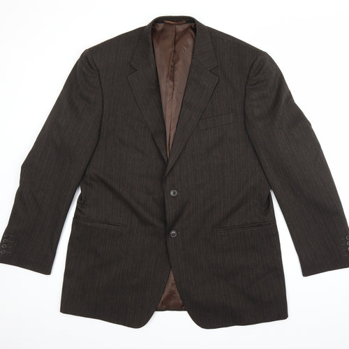 Taylor Wright Mens Brown   Jacket Blazer Size XL  - shoulder pads