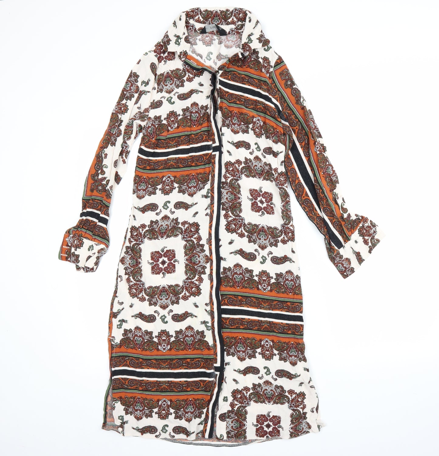 F&F Womens White Geometric  Shift  Size 10