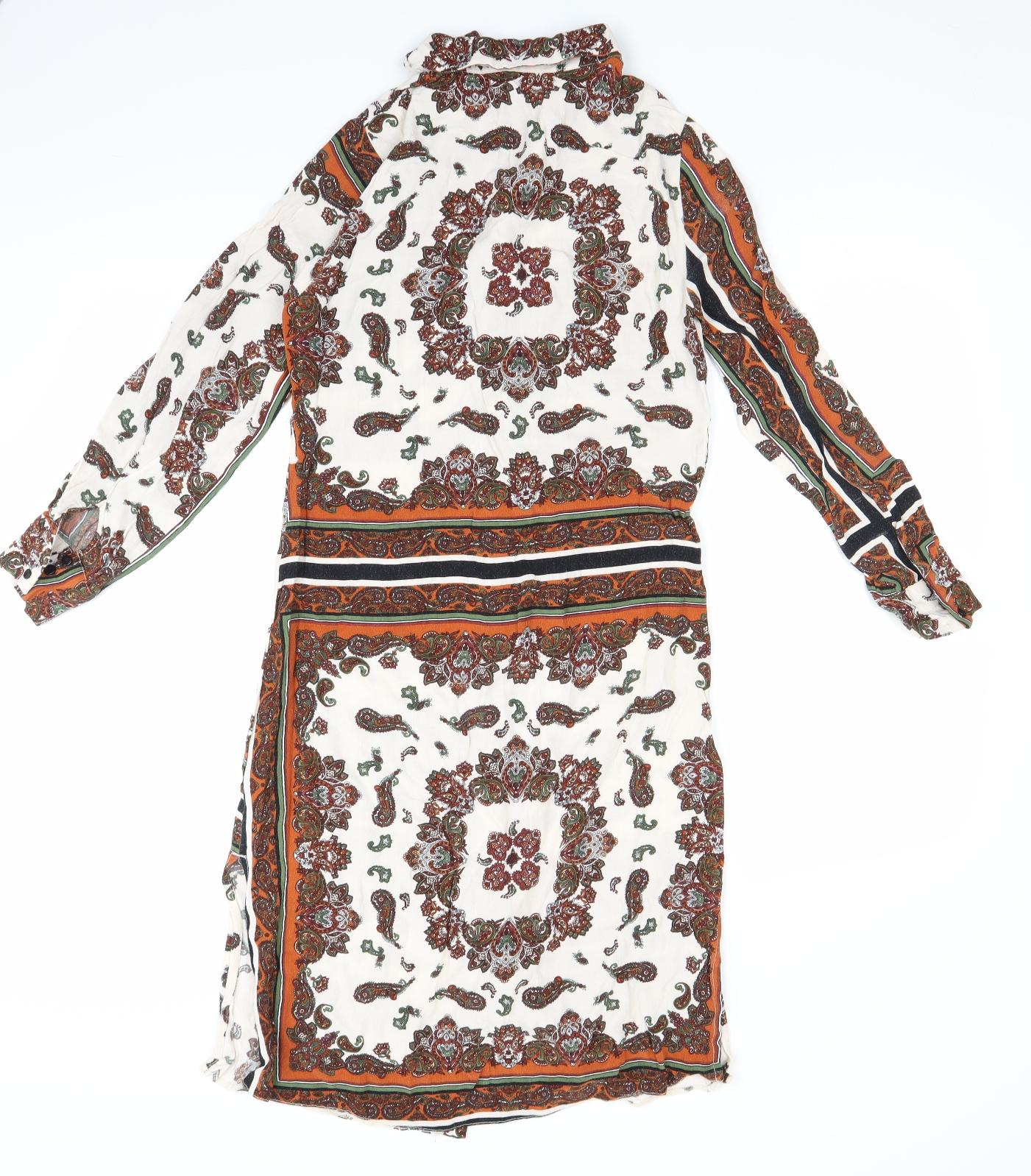 F&F Womens White Geometric  Shift  Size 10