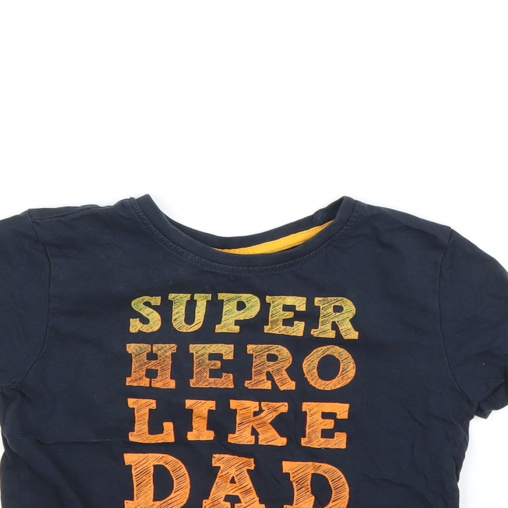 Primark Boys Blue   Basic T-Shirt Size 4 Years  - Hero